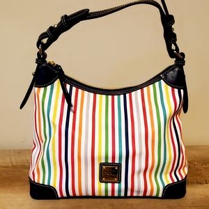 Dooney & Bourke Multi Stripe Shoulder Hobo